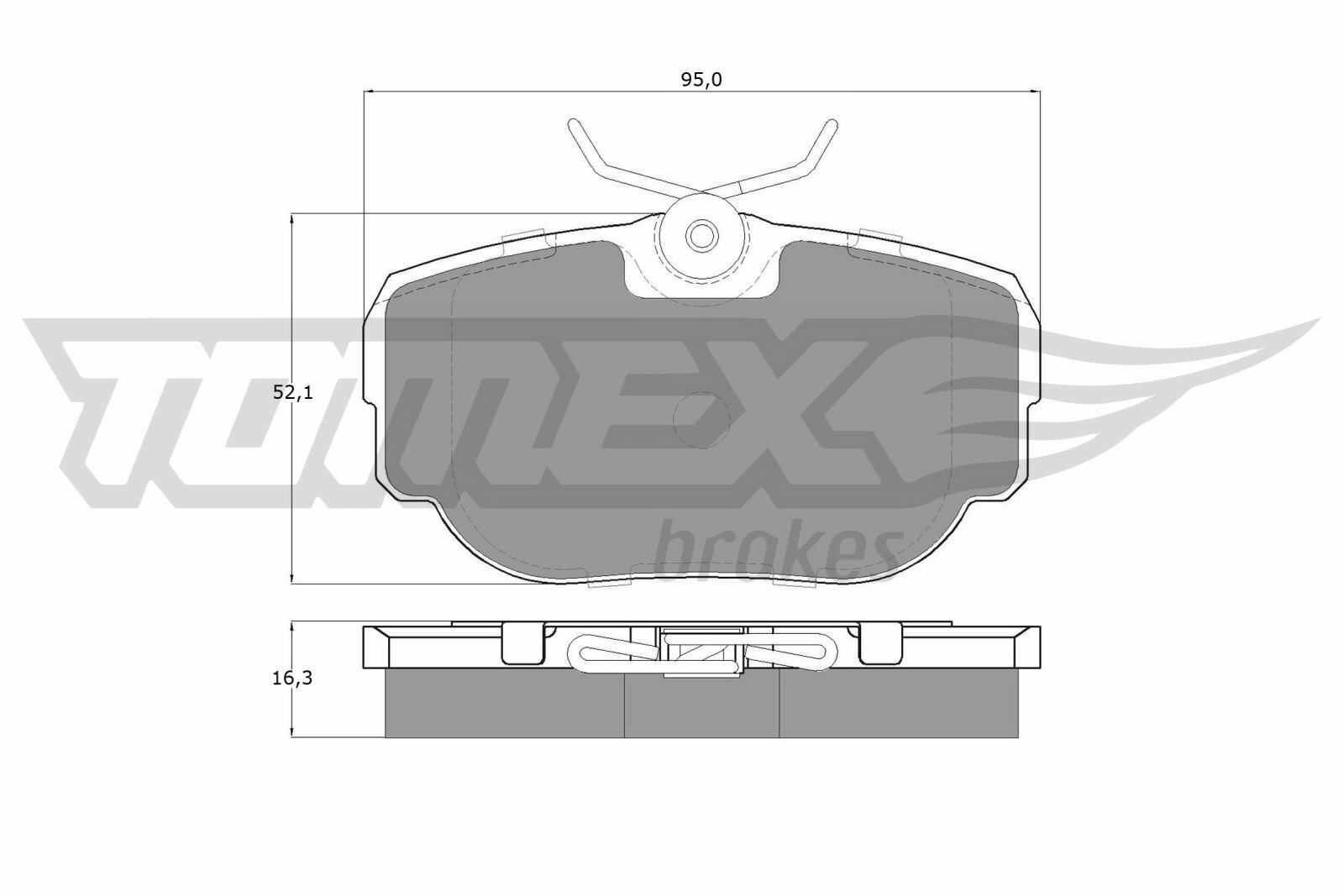 Sada brzdových destiček, kotoučová brzda TOMEX Brakes